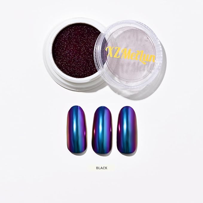 Chameleon Chrome Nail Powder, Big-Capacity0.8g Aurora Yellow Turns Purple Mermaid Aurora Powder Pigment Pearlescent Nail Art Glitter Decoration, Can mixed With Builder Gel Nail Polish For Use