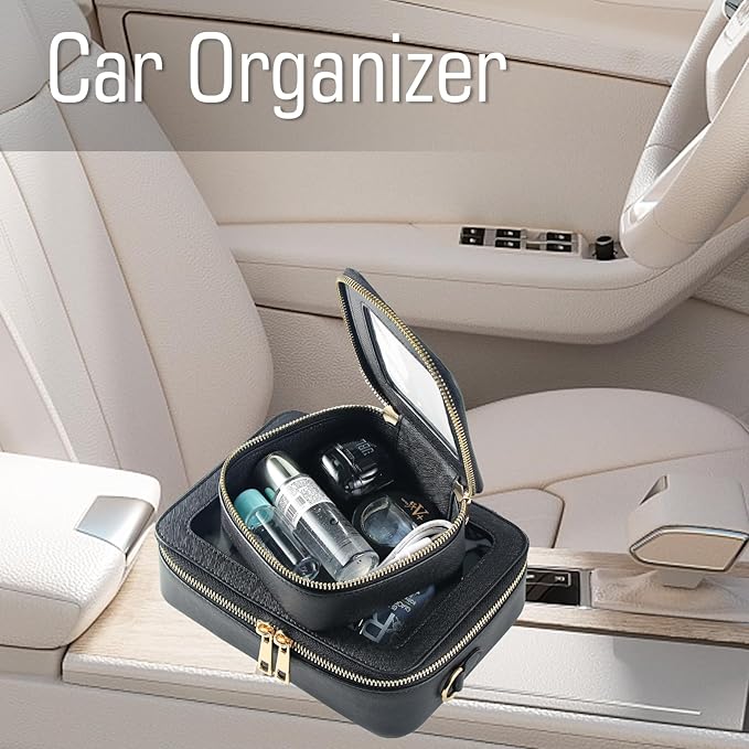 Small Clear Travel Makeup Bag Toiletry Bag Cosmetic Bag Set with Zipper for Women,Waterproof Transparent Makeup Pouch Travel Bag Organizer Case for Toiletries and Car Organization