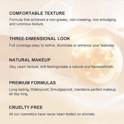 Lezero 3Pcs Contour Stick Makeup Kit, Shades with Highlighter, Blush and Bronzer Stick for Sculpt the Face and All Skin Type, Long Lasting, Smooth, Dewy & Matte Finish, MEDIUM