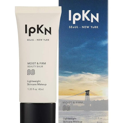 IPKN Moist & Firm BB Cream Light/Medium 40ml(1.35 fl.oz.) | Moisturizing, Buildable Coverage, Lightweight Foundation for All Skin Types, Flawless Natural Finish