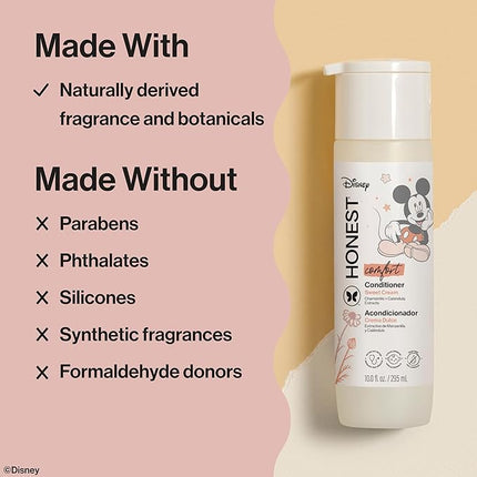 The Honest Company 2-in-1 Cleansing Shampoo Body Wash, Gentle Enough for Baby Dermatologist Tested Tear-free Hypoallergenic Disney’s Mickey Mouse Comfort Sweet Cream 10 fl oz