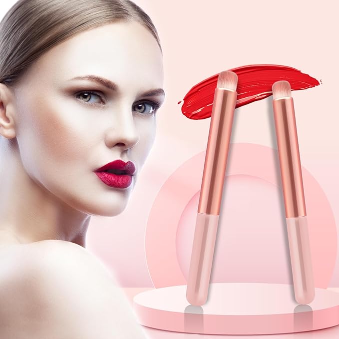 Lip Brush Lip Smudge Brushes Lipstick Brush with Tubes 3PCS Lip Gloss Applicator Wands Lip Brushes Multi-purpose Lip Makeup Brush Eyeshadow Brush Concealer Brush Lip Gloss Wands Applicator Tool Kits