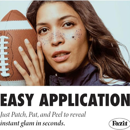 Fazit Makeup Patches - Blue Speckles - Glow Up Make-Up Patches - Cute Glitter Makeup Accessories for Women - Cosmetic Glitter for Face