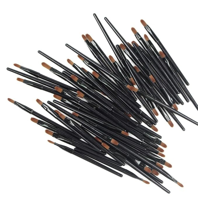 50 Pieces Lip Brushes, Pro Multifunctional Makeup Brush, Lipstick Gloss Wands Applicator Cosmetic Tool Kits, Black