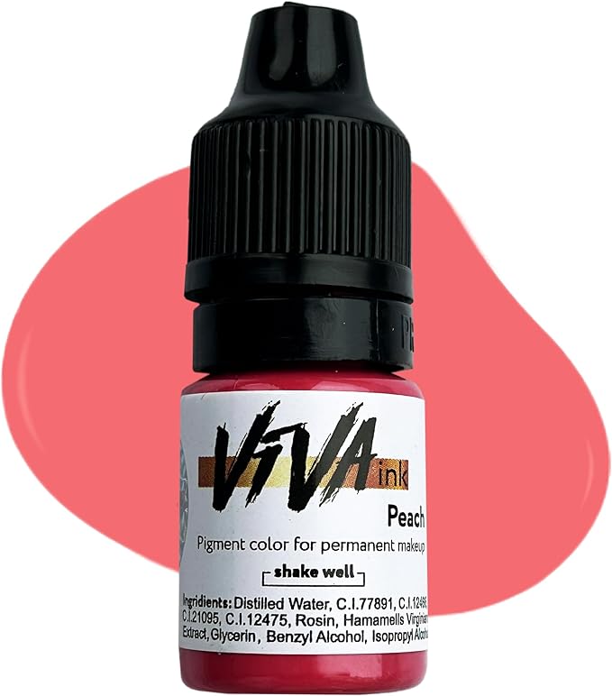 Lip Pigment – Peach – Permanent Lip Makeup – Microblading Ink for Durable and Colorful Lips – Long Lasting Color Lip Cosmetics (0.2 oz)