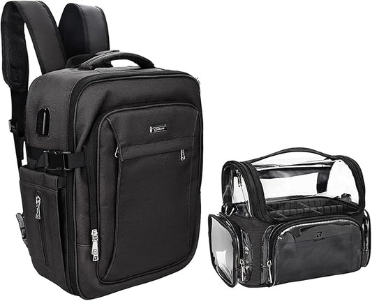 Relavel Professional Makeup Bag Makeup Backpack and Cosmetic Bag, Durable Waterproof Material with Shoulder Straps and Adjustable Dividers, Professional Makeup Artist Organizer