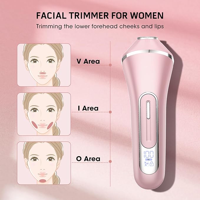 Electric Shavers for Women, 7 in 1 Hair Removal Kit with Epilator Bikini Trimmer Face Razor Body Brush Face Massager Foot Callus Remover, IPX7 Waterproof Lady Razors Set for Legs Armpit Bikini Pubic