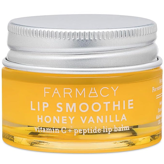 Farmacy Peptide Lip Smoothie - Hydrating Lip Balm with Vitamin C to Visibly Plump & Smooth Lines - Nourishing Treatment with a High-Gloss Finish - Honey Vanilla (10g)