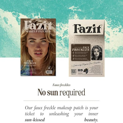 Fazit Makeup Patches - Faux Freckles - Glow Up Make-Up Patches - Cute Glitter Makeup Accessories For Women - Cosmetic Glitter For Face