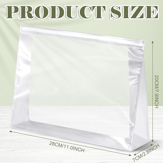 Xuniea 50 Pcs Mini Clear Makeup Bag Small Clear Zipper Pouch Travel Plastic Cosmetic Organizer Waterproof for Toiletries Swimsuit Bikini Bathing Suit(11'',Transparent)