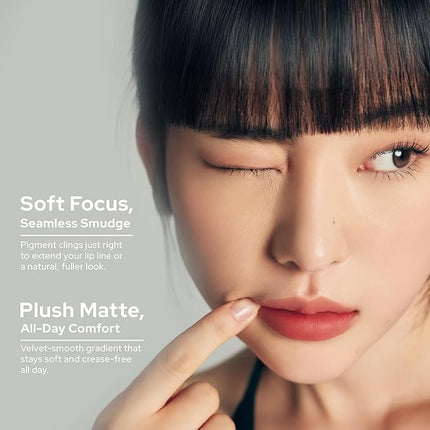 Unseen Blur Soft-matte Lip Tint Long-Lasting Stain, Blendable 3.2g, Holiday Stocking Stuffer, Winter Makeup Essentials (158 Joy, 0.11 oz)