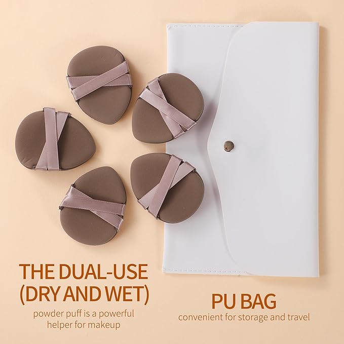 Makeup Brush Set 14Pcs Premium Synthetic Foundation Powder Contour Concealers Eyeshadow Blending Liner Makeup Brushes with Powder Puffs and Brush Bag