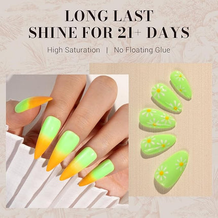 MelodySusie Neon Green Gel Nail Polish,0.5fl oz Light Lime Green Nails Soak Off UV LED Bright Green Gel Polish Nail Art Manicure Salon DIY Nail Design Decoration at Home Gift for Women-1649