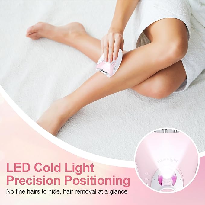 Smooth Glide Epilator for Women, Epilators Hair Removal for Face, Epilators with LED Light, 2 Speed Hair Removal Device, Pluxy Facial Hair Removal for Armpit, Arm, Leg, Bikini, Face, Body