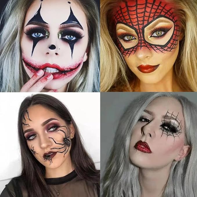 6 Colors Bruise Wheel for Halloween SFX Makeup, Face Body Oil Paint for Theatrical Zombie Bruise Special Effects Makeup with 3pcs Stipple Sponges