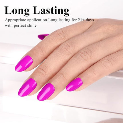 Imtiti Gel Nail Polish, 1 Pcs 15ml Dark Pink Color Gel Polish Soak Off Nail Art Manicure Salon DIY Nail Lamp Gel Nail Design Decoration at Home Gift for Women, 0.5 Fluid Ounces