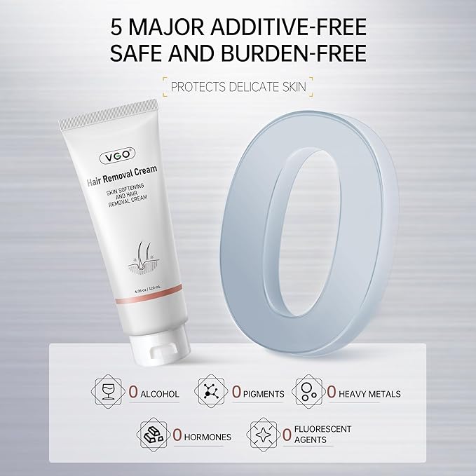 VGO Painless Bikini Gel for Women & Men, Unwanted Hair Removal for All Skin Types, 120ml / 4.06oz