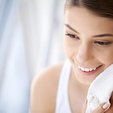 Softolle 100% Cotton Washcloths 24 Pack (12x12 Inches) Soft, Highly Absorbent Washcloth, Face Towels, Wash Cloths for Face, Ring Spun, Bulk Pack (White)