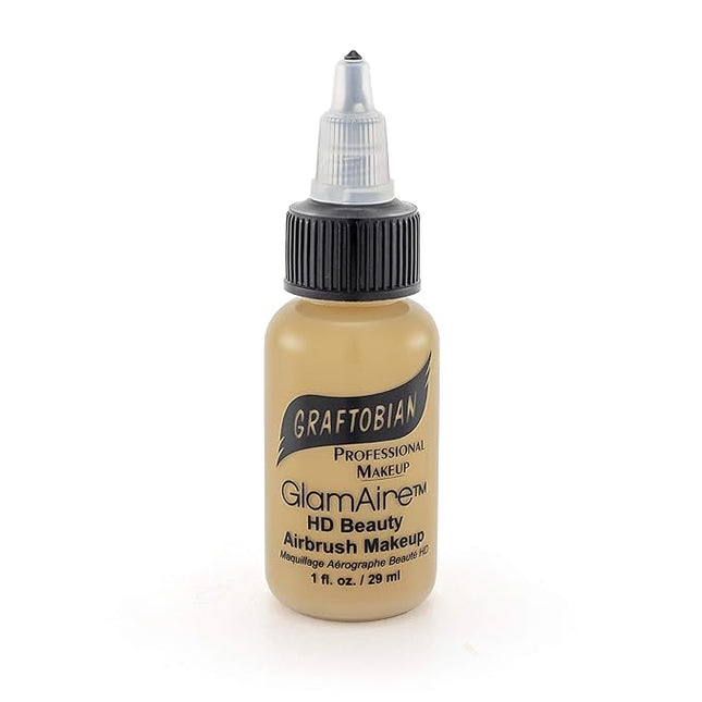 GlamAire Airbrush Makeup by Graftobian - High Definition Airbrush Foundation, Professional Formula for Long-Lasting Wear, For Makeup Artists and Beauty Aficionados, Made in USA, Caramel