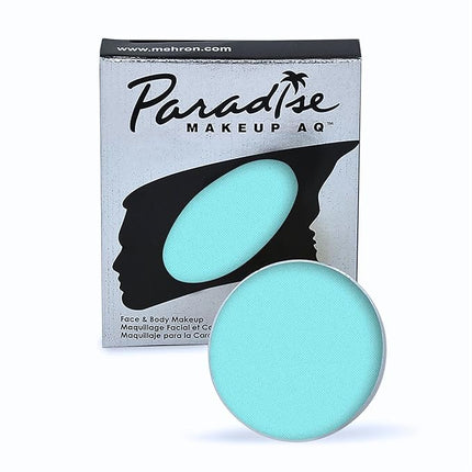 Mehron Makeup Paradise Makeup AQ Refill Size | Stage & Screen Performance, Face & Body Painting, Beauty, Cosplay, and Halloween | Water Activated Face Paint, Body Paint .25 oz (7 ml) - Pastel Teal
