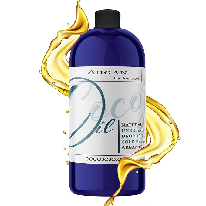 Cocojojo Deodorized Argan Oil for Hair Treatment Oils, Pure Argan Oil for Face, Unrefined Unscented Cold Pressed Extra Virgin - 32 Oz (Pack of 1) - Packaging May Vary