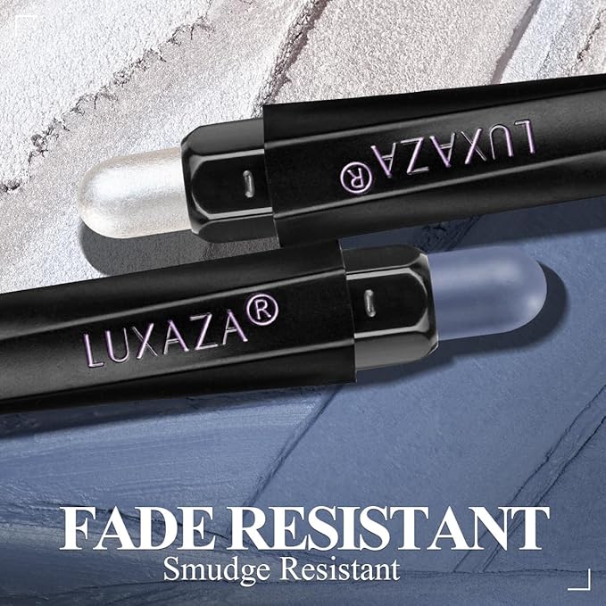 Blue Eyeshadow Stick 6PCS Set, Metallic Shimmer Matte Cream Eye Shadow Palette Eyeliner Brightener Pencil Crayon, Halloween Makeup - Mermaidcore