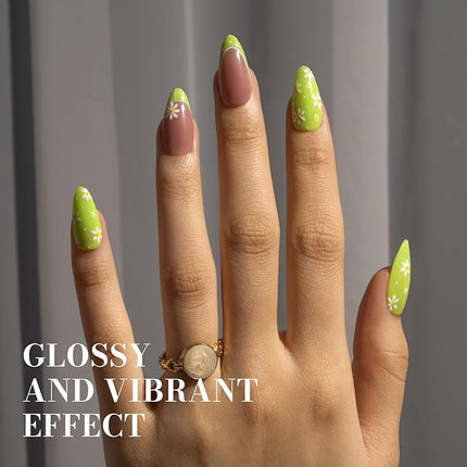 MelodySusie Light Green Gel Nail Polish,0.5fl oz Nails Soak Off UV LED Bright Apple Green Gel Polish Nail Art Manicure Salon DIY Nail Design Decoration at Home Gift for Women-1658