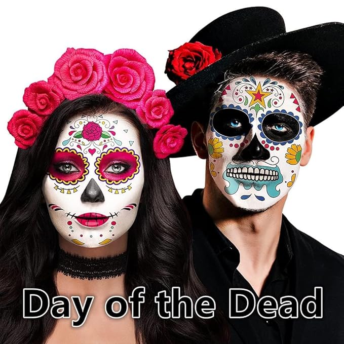 Go Ho Red Black and White Face Body Paint(2.55 oz),Washable Easily,Smooth and Full Coverage for Halloween Costumes Cosplay SFX Skull Vampire Zombie Clown Makeup