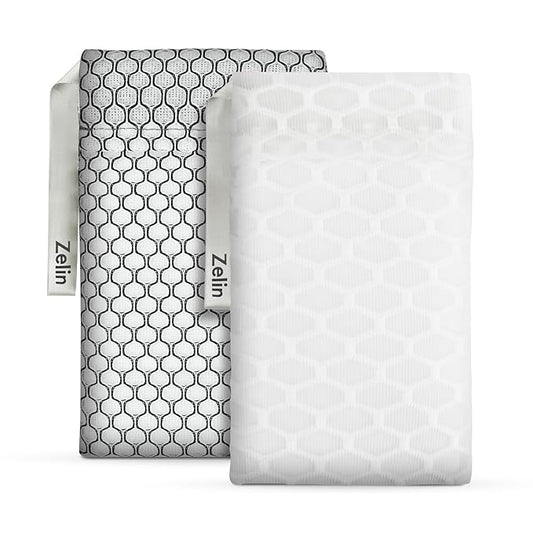 zelin Soap Saver Bag, 2 Pack Exfoliating Bath Sponge With Dual-Layer Honeycomb Mesh, Bar Soap Pouch for Frothing And Skin Cleansing (Pearl White And Ink Black)