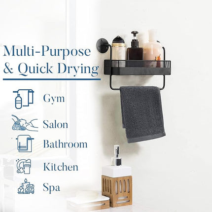 DAN RIVER 12 Pack Wash Cloths for Showering [12x12] - 100% Cotton Washcloths Premium Quality Flannel Face Cloths for Bathroom, Highly Absorbent and Soft Feel Wash Clothes, Charcoal