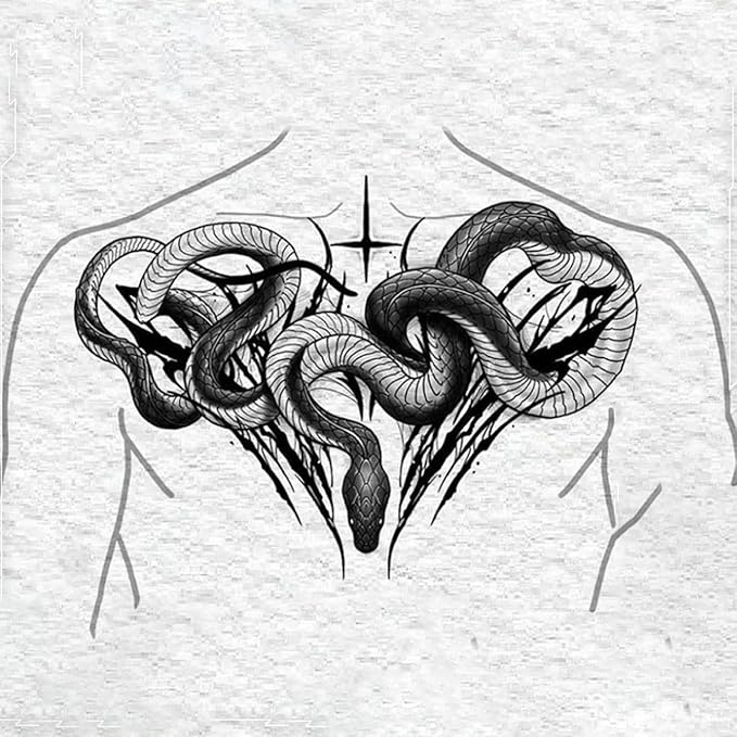 Large Temporary Tattoos Women Temporary Neck Tattoos Temporary Realistic Flower Chest Tattoo for Adults (Temporary Tattoos Sticker 39)