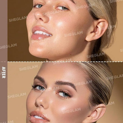 SHEGLAM Sun Sculpt Cool Toned Liquid Contour Stick Long Lasting Cream Bronzer Makeup - Soft Tan