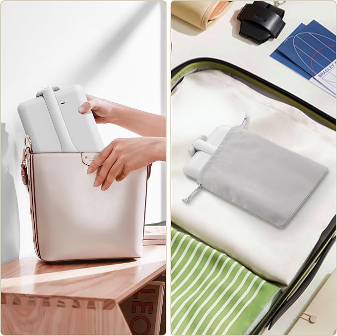 Benbilry Travel Makeup Mirror with Light, 15X Magnifying Mirror & 3 Color Modes, 1800mAh Rechargeable, Adjustable Height/Angle Stand, Foldable LED Vanity Mirror for Tabletop (White)