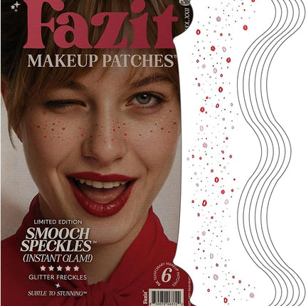 Fazit Makeup Patches - Smooch Speckles - Glow Up Make-Up Patches - Cute Glitter Makeup Accessories for Women - Cosmetic Glitter for Face