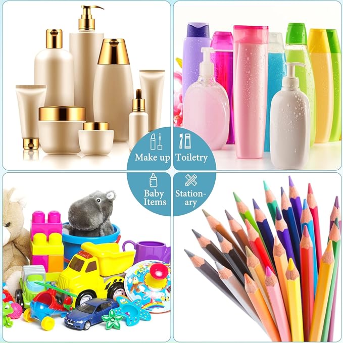 Weewooday 12 Pieces Clear Makeup Bags Cosmetic Storage Bags PVC Zipper Pouches Travel Waterproof Makeup Plastic Case for Women Organizing Toiletries Traveling Bathroom(Large,Black)