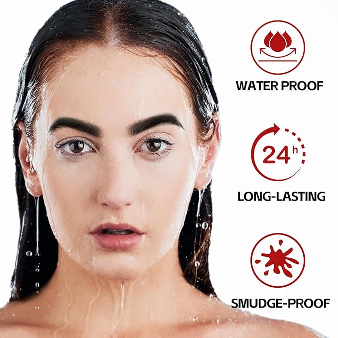 Waterproof Eyebrow Pen，Long Lasting Eyebrow Pencil，Creates Hair-Like, Natural-Looking, 3D Eyebrows,Eye Brow Makeup Pen for Women