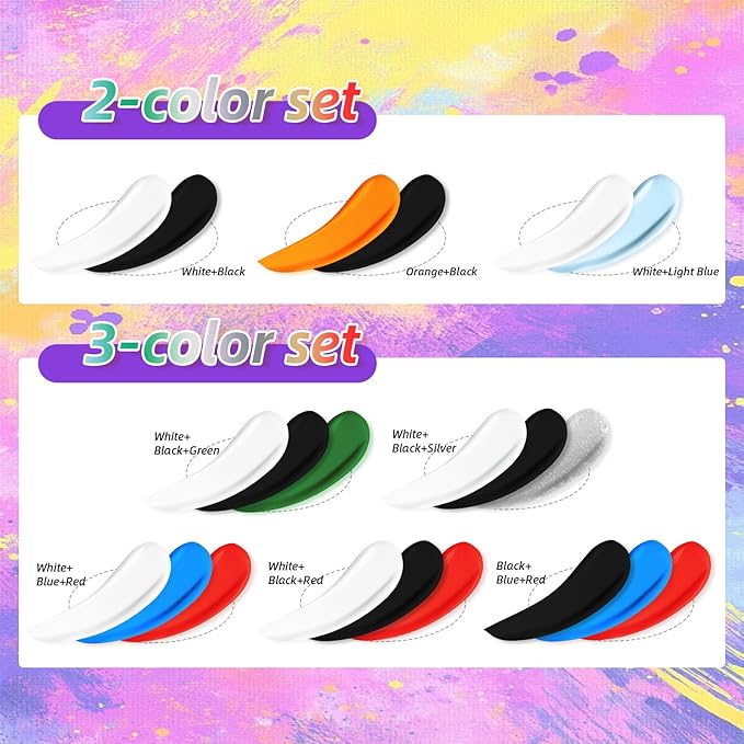 3Pcs Face Body Paint, Professional Paint for Halloween Cosplay Costume Party, Full-coverage Multi-Color Cream Makeup Body Paint for Adult Halloween Cosplay SFX Makeup Paint (Black+Blue+Red)