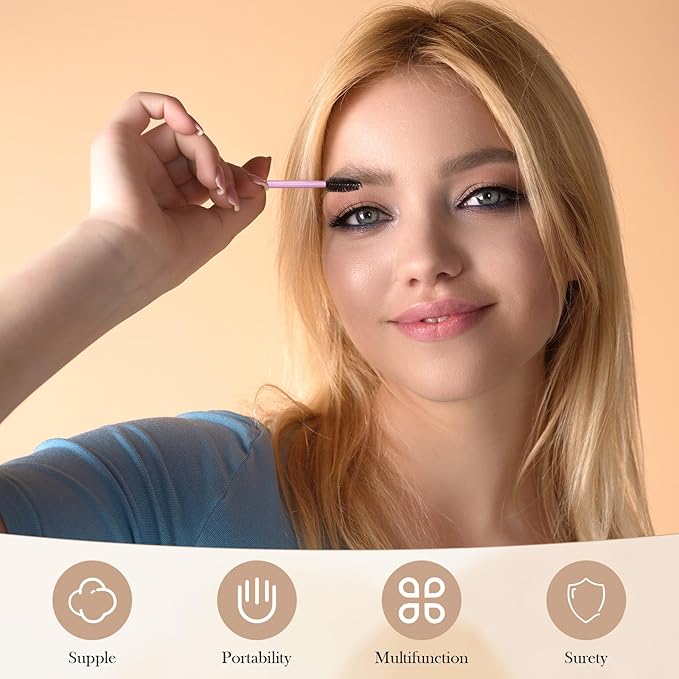 10 Pcs Mini Portable Makeup Brush Set Complete Travel Cosmetic Brushes Kit with Pouch for Blush Powder Eyeshadow Perfect for Women and Girls(pink)