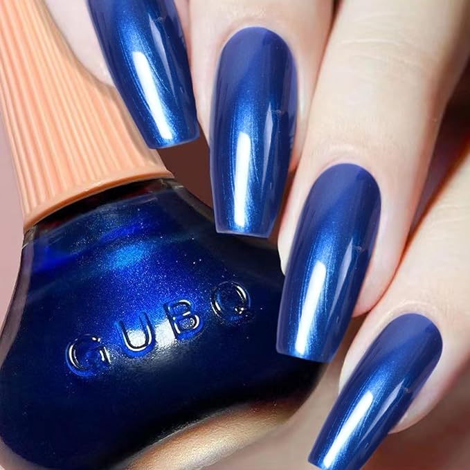 Major Dijit Quick Dry Nail Polish Pearl Blue Summer Nail Lacquer for Nail Art Cruelty-Free Regular Nail Polish 0.41 fl oz.