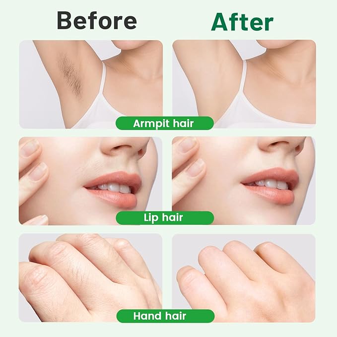 Wax Strips for Hair Removal - 98% Natural Formula for Sensitive Skin, Facial Hair Removal for Women - Gently and Quickly Removes Hair from Eyebrows, Body, Legs, and Bikini Line- Hypoallergenic 2Pcs