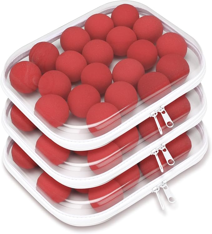 3 Pack Clear Hard Shell Zipper Case, 8×9" Transparent Waterproof Portable Clear Zipper Pouches Hard Shell for Storage, Clear Organizer Bags for Travel Makeup Cosmetic Snacks Doll Storage