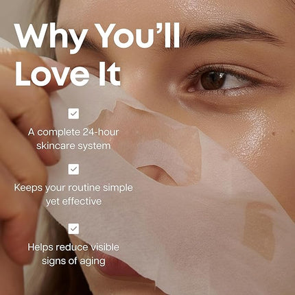 Clear Beauty Retinol & Collagen Face Mask – Firming & Hydrating – Reduces Fine Lines & Wrinkles – Korean Sheet Mask, Dermatologist Tested, Anti-Aging – Vegan, Clean Beauty, Cruelty-Free – 5 Count