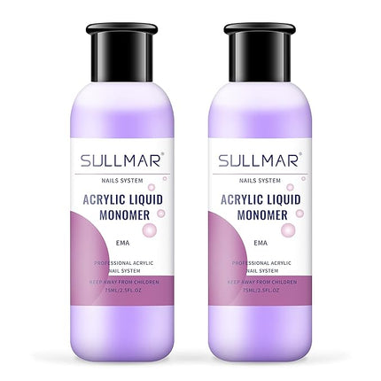 Acrylic Monomer Liquid Acrylic Monomer Liquid 5oz Nail Acrylic Liquid Nail Tips For Acrylic Nails Professional Nail Monomer Liquid Monomer 2.5oz/75mlx2pcs