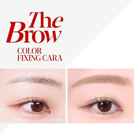 Espoir The Brow Color Fixing Cara #1 Beige 0.1 fl oz | Easy Fixing without Clumping with Skinny Brush | Long Lasting Smudgeproof Eyebrow Mascara | Soft Mood Coloring Tinted Gel | Korean Eye Makeup