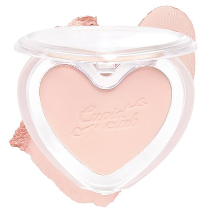 lilybyred Luv Beam Blur Cheek | Heart-Shaped Korean Powder Blush, Silky Texture, Lightweight, Soft Blurring Matte Finish, Long-Lasting, Natural Flush, Cozy Cotton Scent (02 Blurry Peach)