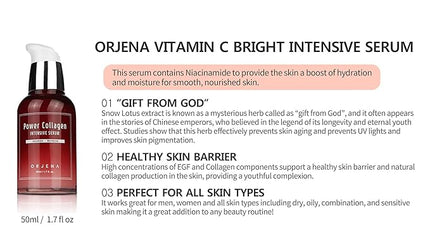 ORJENA Power Collagen Intensive Facial Serum_Collagen serum for skin Tightening_Anti Aging_Anti Wrinkle_Kbeauty skincare_1.7 fl.oz