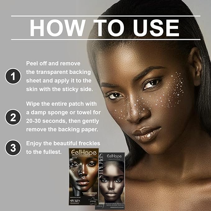 12 Count Makeup Patches,Face Glitter Speckles Patches,Glitter Freckles Face Tattoo, Sparkle Makeup Patches,Glow Up Makeup Patches for Women - Cosmetic Glitter for Face(6 PCS Gold +6 PCS Sliver)