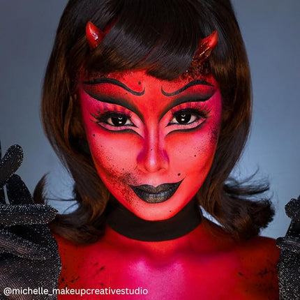 Mehron Makeup Color Cups | Stage, Foundation, Face Paint, Body Paint, Halloween Makeup | Greasepaint .5 oz (14 g) (Red)