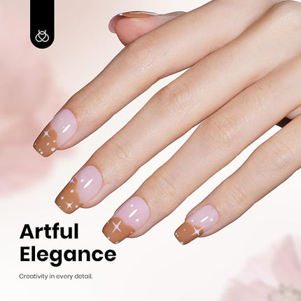 beetles Gel Polish Hema Free Brown Gel Nail Polish Soak Off Uv LED Nail Lamp 15ml DIY Home Manicure Salon Gift for Women Beyonce Caramel