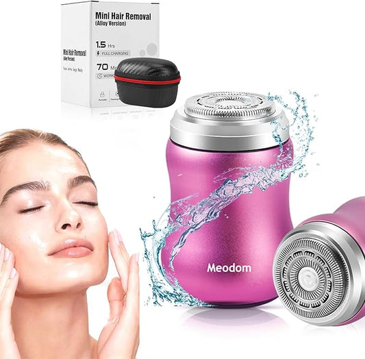 Facial Hair Removal for Women, Electric Painless Hair Remover for Face,Lip,Arm,Legs, Waterproof Shaver Razor Epilator for Women with Cordless USB Recgargeable (Pink)